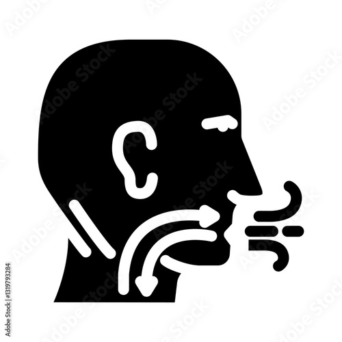 breathing exercise arrows recovery wellness glyph icon vector illustration