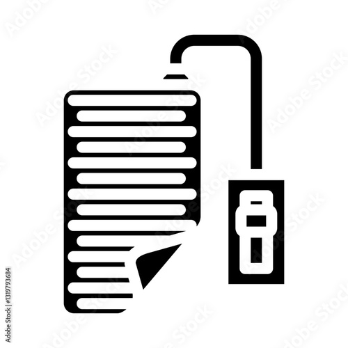 heating pad recovery wellness glyph icon vector illustration