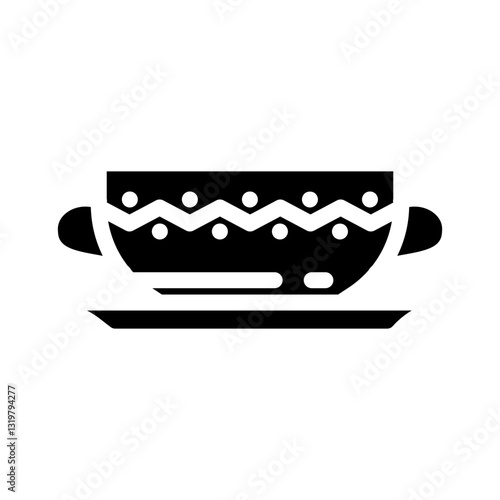 broth cup meal drink glyph icon vector illustration