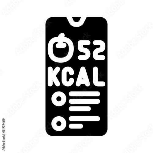 nutritional tracking app healthcare innovation glyph icon vector illustration