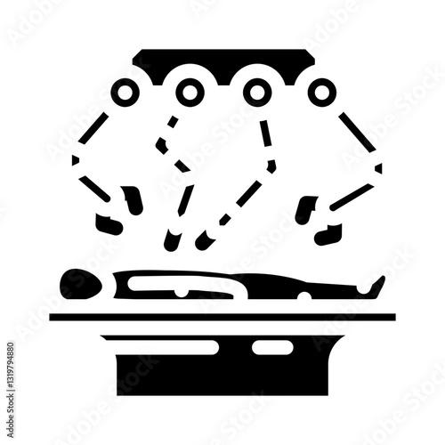 robotic surgery system healthcare innovation glyph icon vector illustration