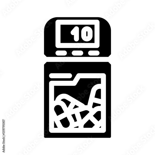 smart pill bottle healthcare innovation glyph icon vector illustration
