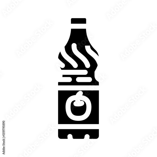 vinegar condiment glyph icon vector illustration