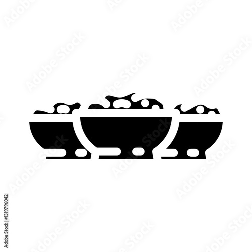 chutney condiment glyph icon vector illustration