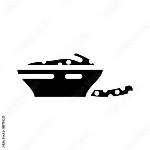 tartar sauce condiment glyph icon vector illustration