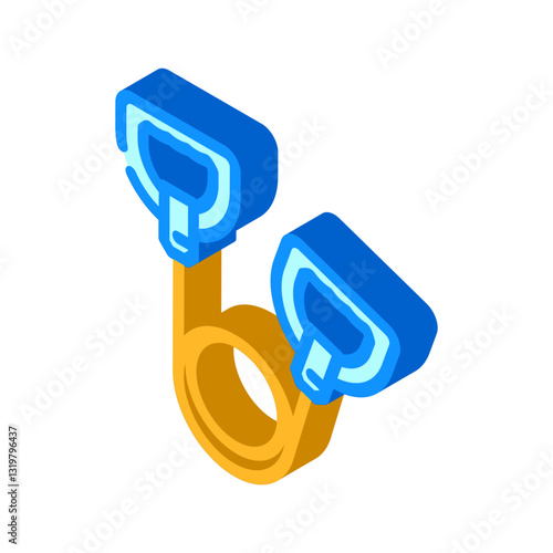 wire saw titanium ultralight isometric icon vector illustration