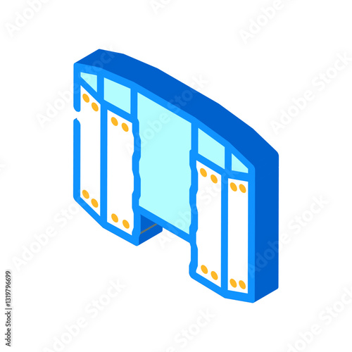 windscreens for stoves titanium isometric icon vector illustration