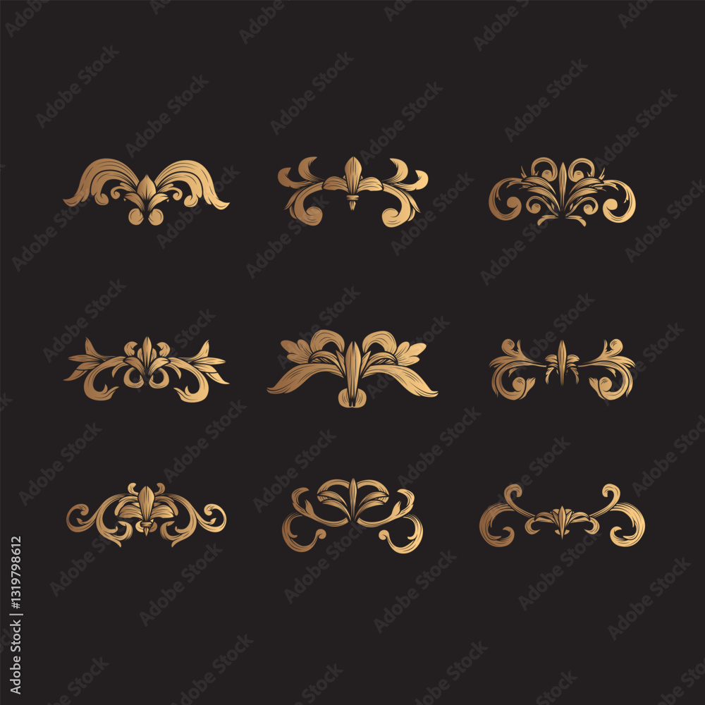 Luxurious Victorian Ornament Object Illustration