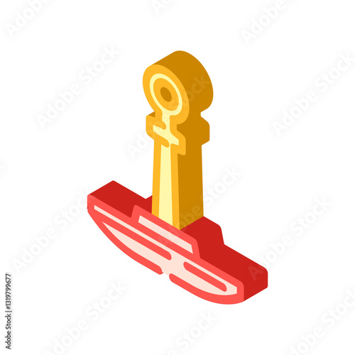 anchor sailing sport isometric icon vector illustration