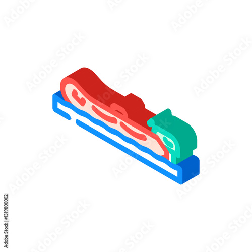 dinghy sailing sport isometric icon vector illustration