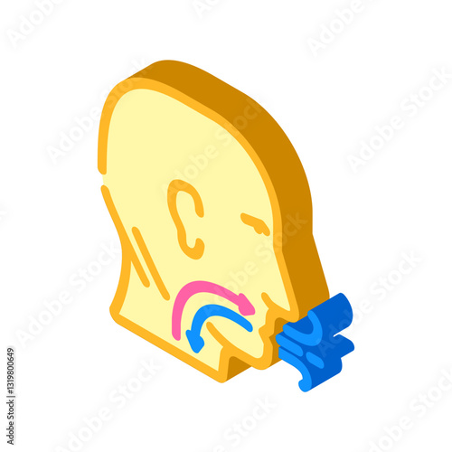 breathing exercise arrows recovery wellness isometric icon vector illustration