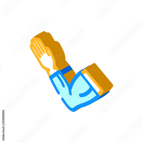 compression sleeve recovery wellness isometric icon vector illustration
