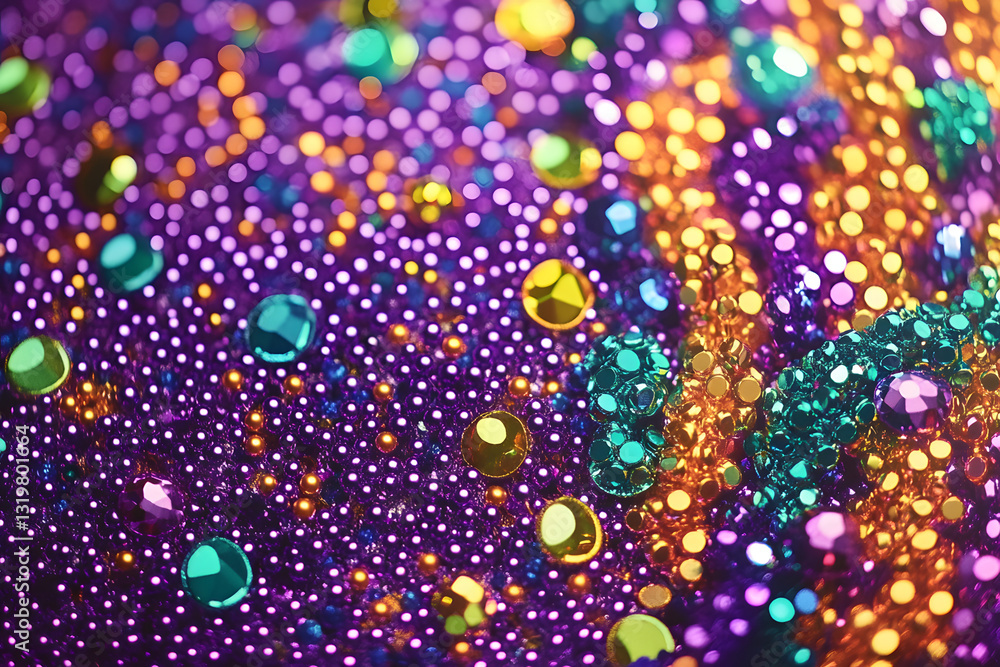 Mardi Gras Beads and Diamonds. Colorful beads and harlequin background Mardi Gras Beads and Diamonds. Colorful beads and harlequin background