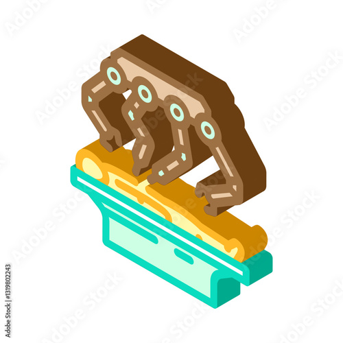robotic surgery system healthcare innovation isometric icon vector illustration