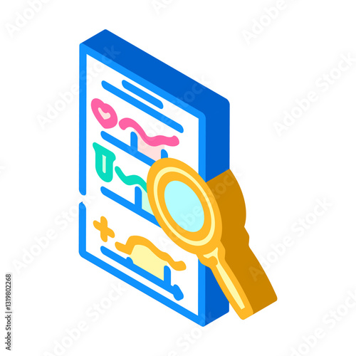 health data analytics healthcare innovation isometric icon vector illustration