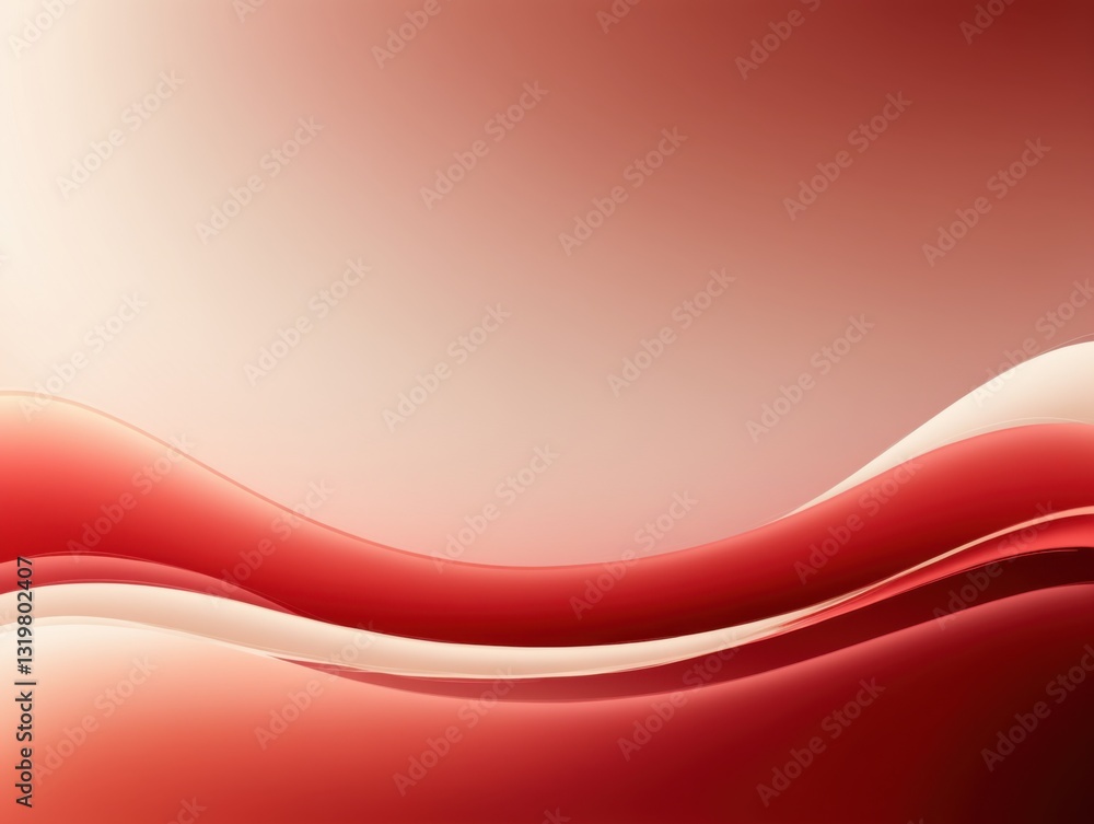 Obraz premium Red Wave Abstract Background