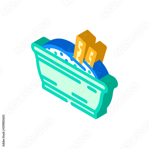 aioli condiment isometric icon vector illustration