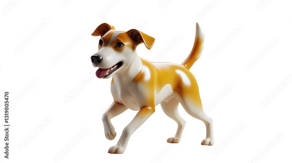 A cheerful cartoon dog with a wagging tail, perfect for pet-related content and playful designs A cheerful cartoon dog with a wagging tail, perfect for pet-related content and playful designs