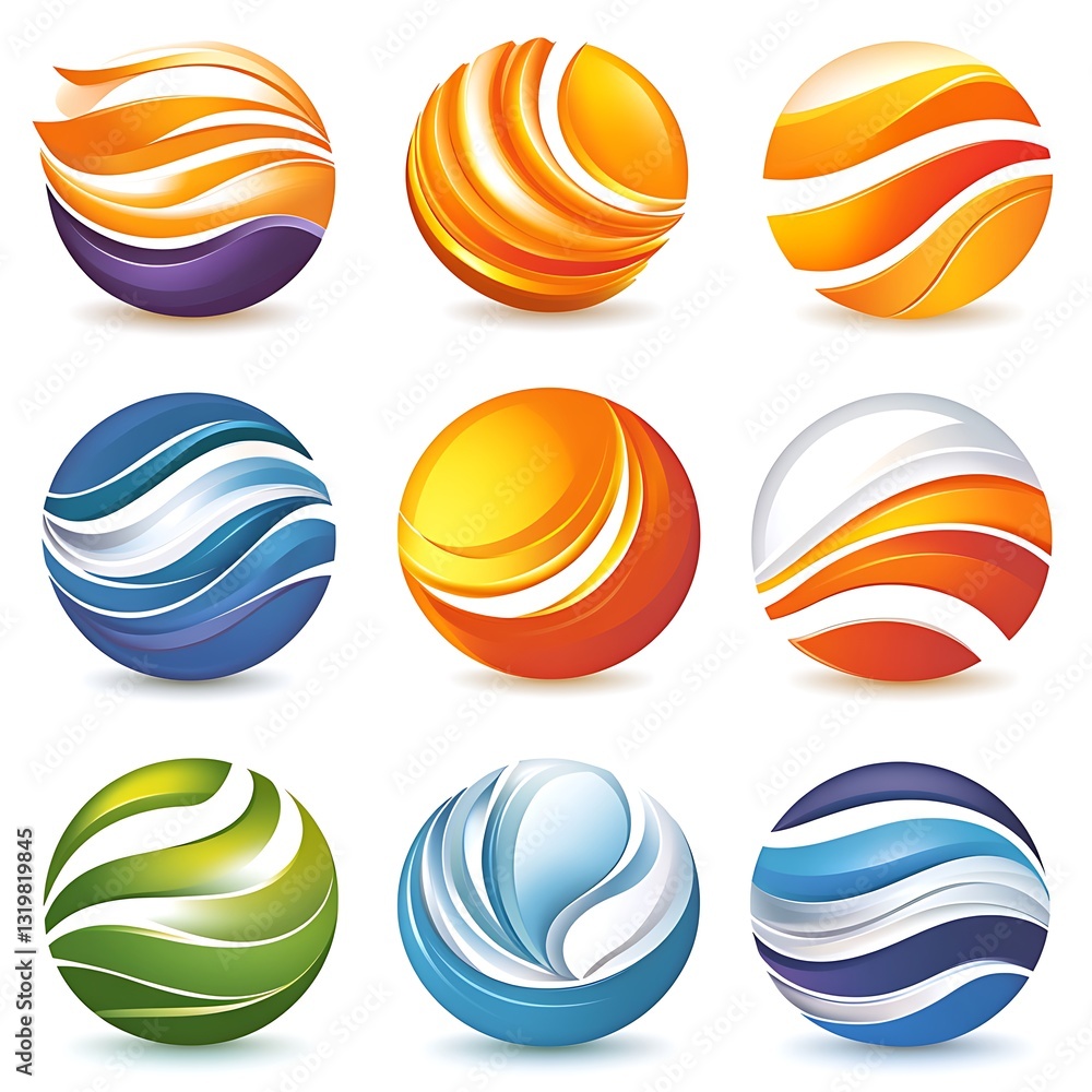 Obraz premium Colorful planet earth globe design set high resolution hd image