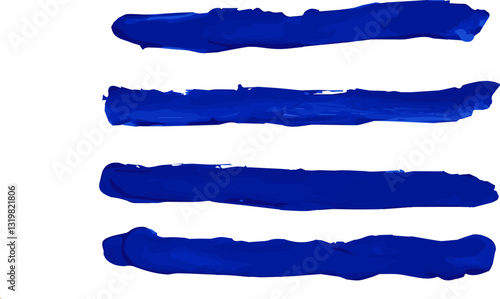 Brushes blue color stripes watercolor