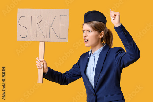 Protesting female stewardes...