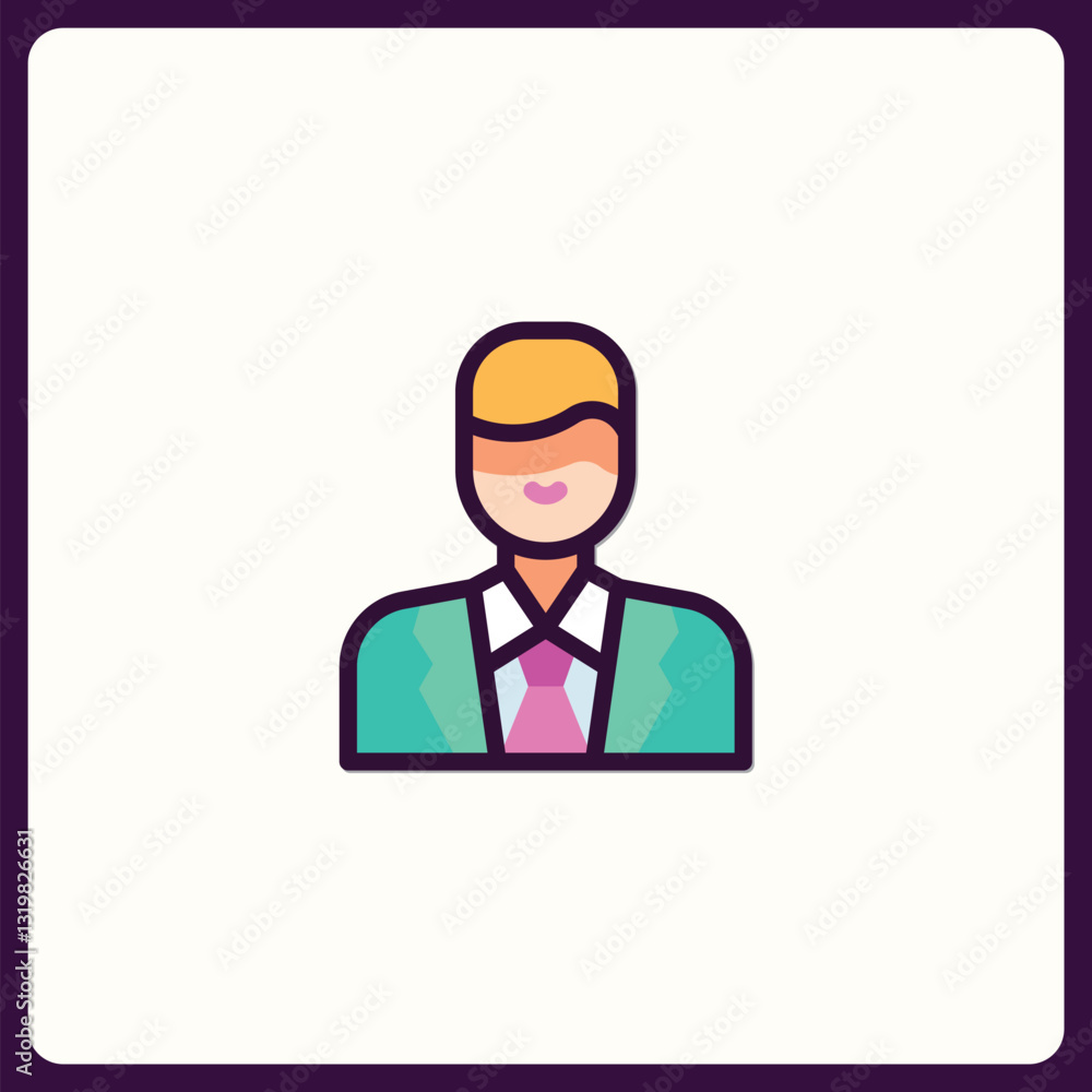 Professional avatar icon symbolizing business and career development Professional avatar icon symbolizing business and career development