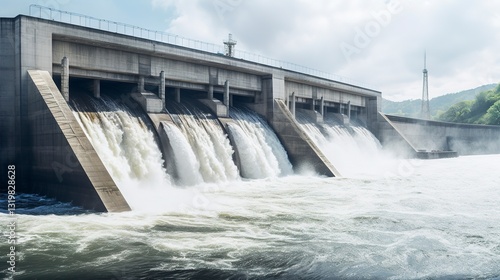 A photo of a hydroelectric dam