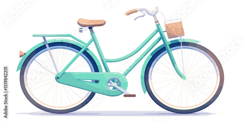 Flat bicycle icons set – vintage bike vector illustrations in linear style.