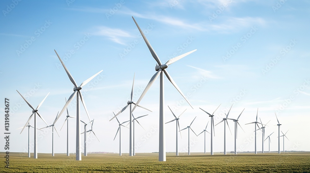 A photo of a wind turbine farm (3) A photo of a wind turbine farm (3)