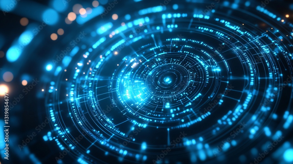 Obraz premium Futuristic Circular Interface Design for Professional Use