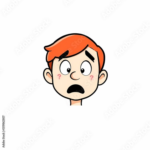 Wallpaper Mural Shocked Expression Illustration: A cartoon illustration depicts a person expressing surprise with wide eyes, showing an emotion of the moment Torontodigital.ca