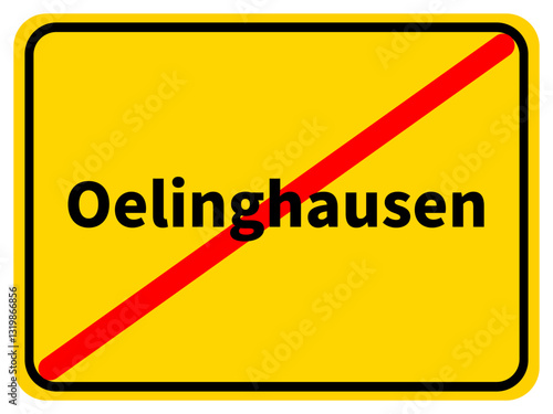 Illustration eines Ortsausgangsschildes Neheim, einem Stadtteil von Arnsberg im Sauerland