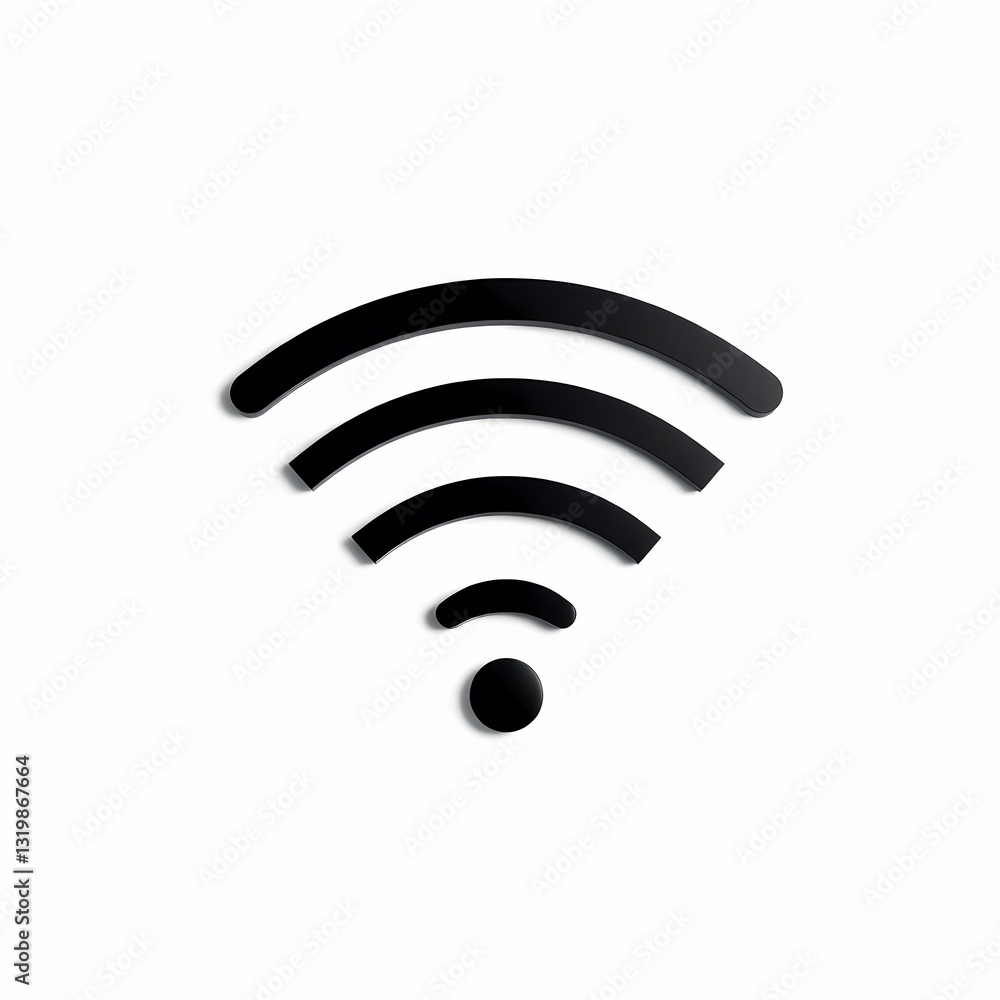 Wireless Connectivity: A sleek, minimalist illustration of a wifi symbol, radiating signals, representing modern communication and internet access. Wireless Connectivity: A sleek, minimalist illustration of a wifi symbol, radiating signals, representing modern communication and internet access.