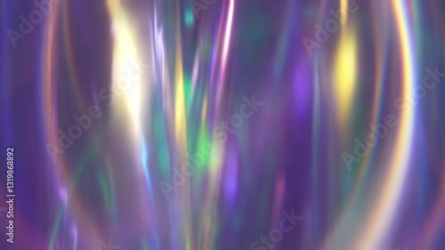 Aurora-inspired neon lights blend in a hypnotic fusion of purples, blues, and holographic reflections