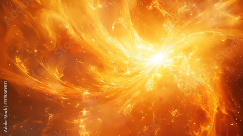 Fascinating radiant outburst of dynamic power and transformative impact. Incandescent Flow. Illustration