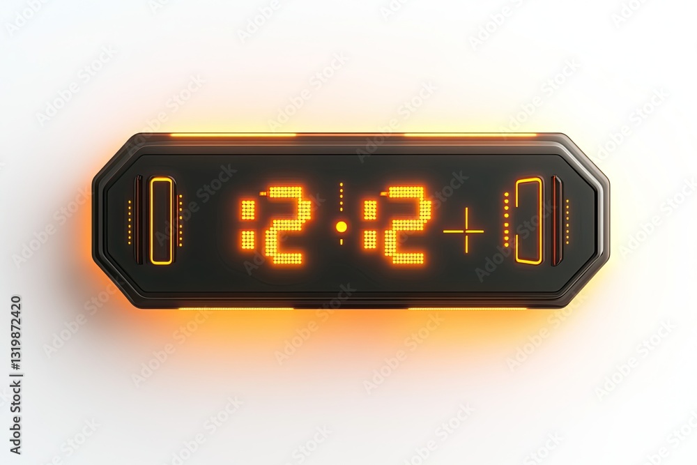 Digital clock isolated on white background Digital clock isolated on white background