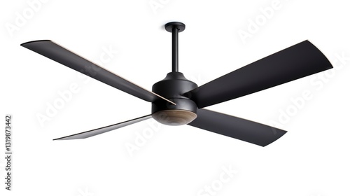 A photo of a modern ceiling fan
