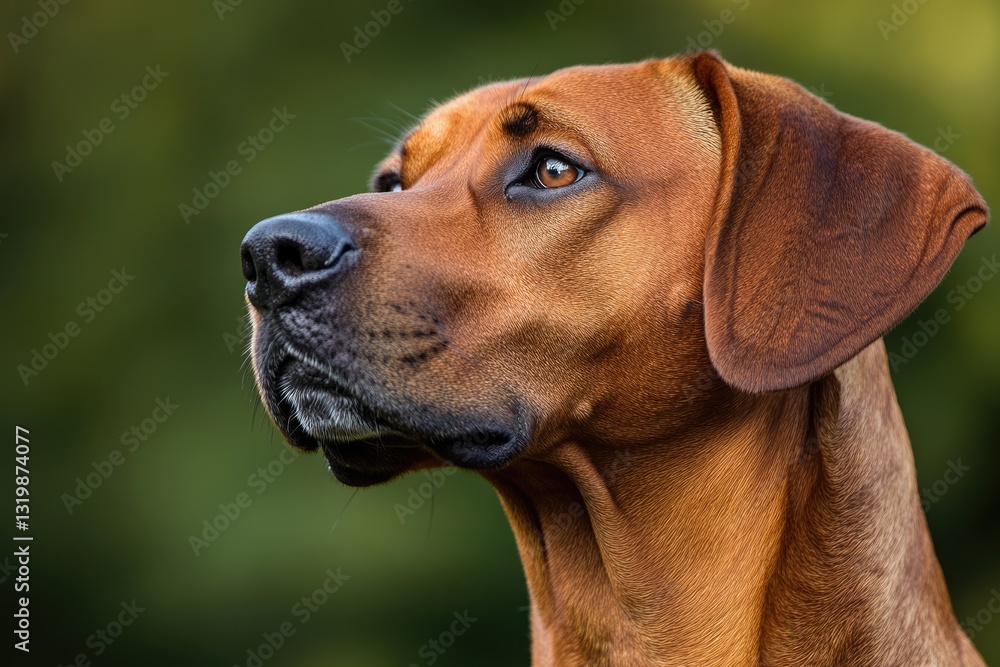 Intimate Close-Up of a Rhodesian Ridgeback's Nose with Soft Focus Background Intimate Close-Up of a Rhodesian Ridgeback's Nose with Soft Focus Background