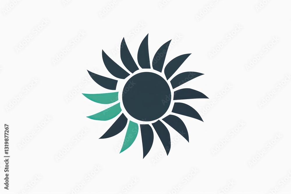Abstract Sunflower Design with Minimalist Style and Vibrant Colors for Creative Projects Abstract Sunflower Design with Minimalist Style and Vibrant Colors for Creative Projects