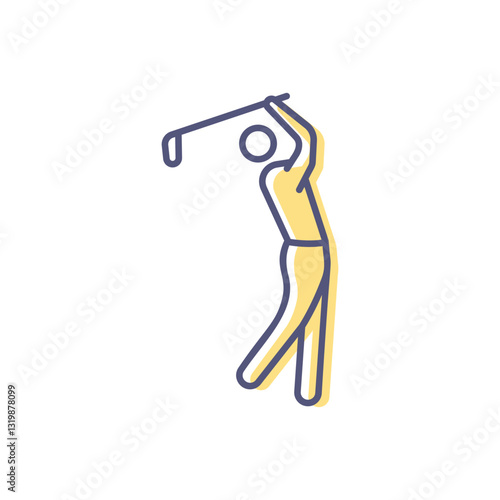 Golf Player Vector icon