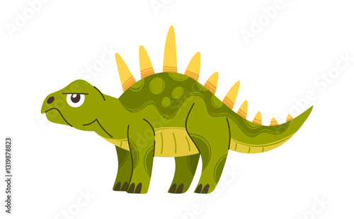 Dangerous angry dinosaur cartoon character