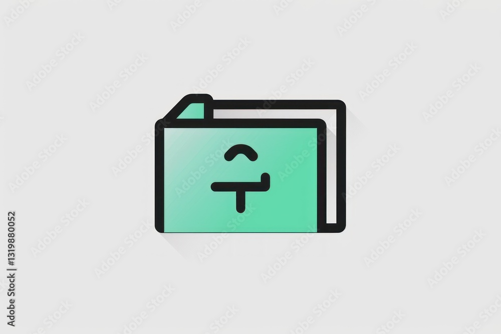 File Folder Icon with Minimalist Design for Digital Organization and Storage Solutions File Folder Icon with Minimalist Design for Digital Organization and Storage Solutions