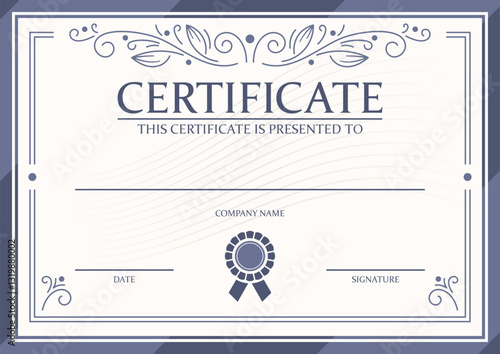 Elegant certificate paper document template