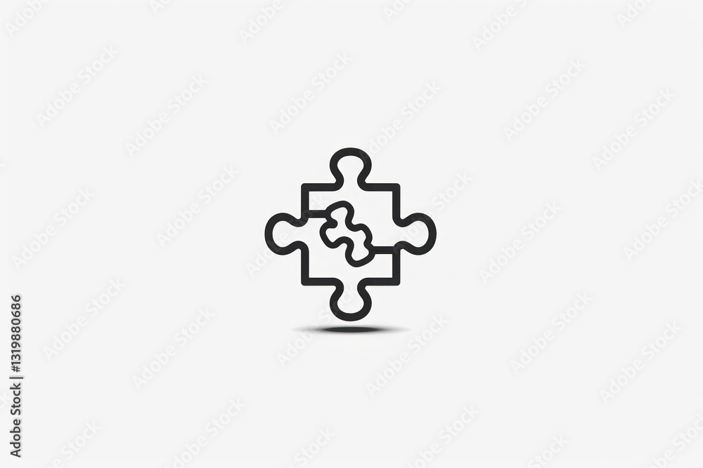 Puzzle Piece Icon Minimalist Design for Problem Solving Collaboration and Teamwork Concepts Puzzle Piece Icon Minimalist Design for Problem Solving Collaboration and Teamwork Concepts