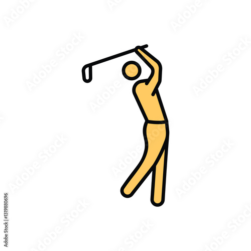 Golf Player Vector icon