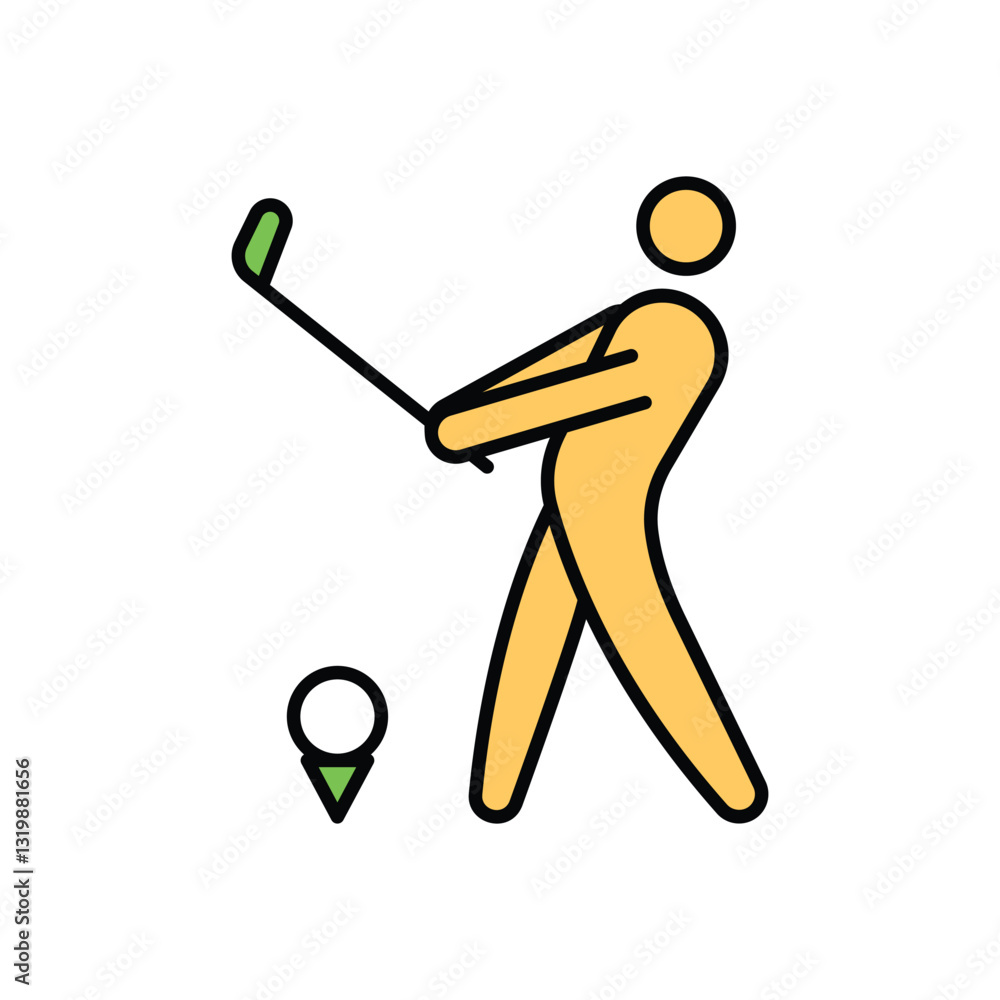 Golfer Vector icon Golfer Vector icon