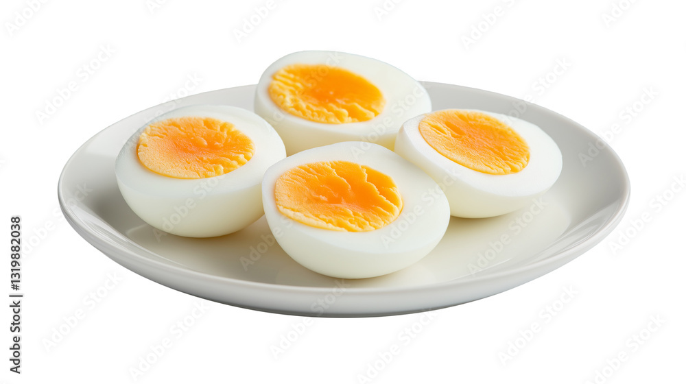 boiled egg isolated on plate , on white background , transparent png boiled egg isolated on plate , on white background , transparent png