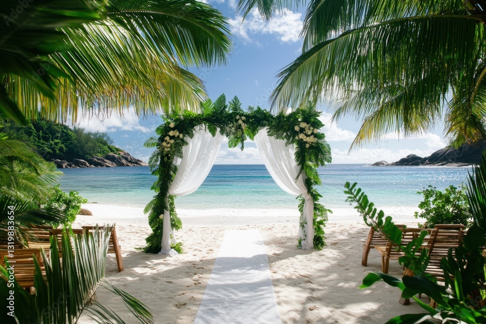 Fototapeta premium Tropical Beach Wedding Ceremony