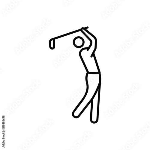 Golf Player Vector icon
