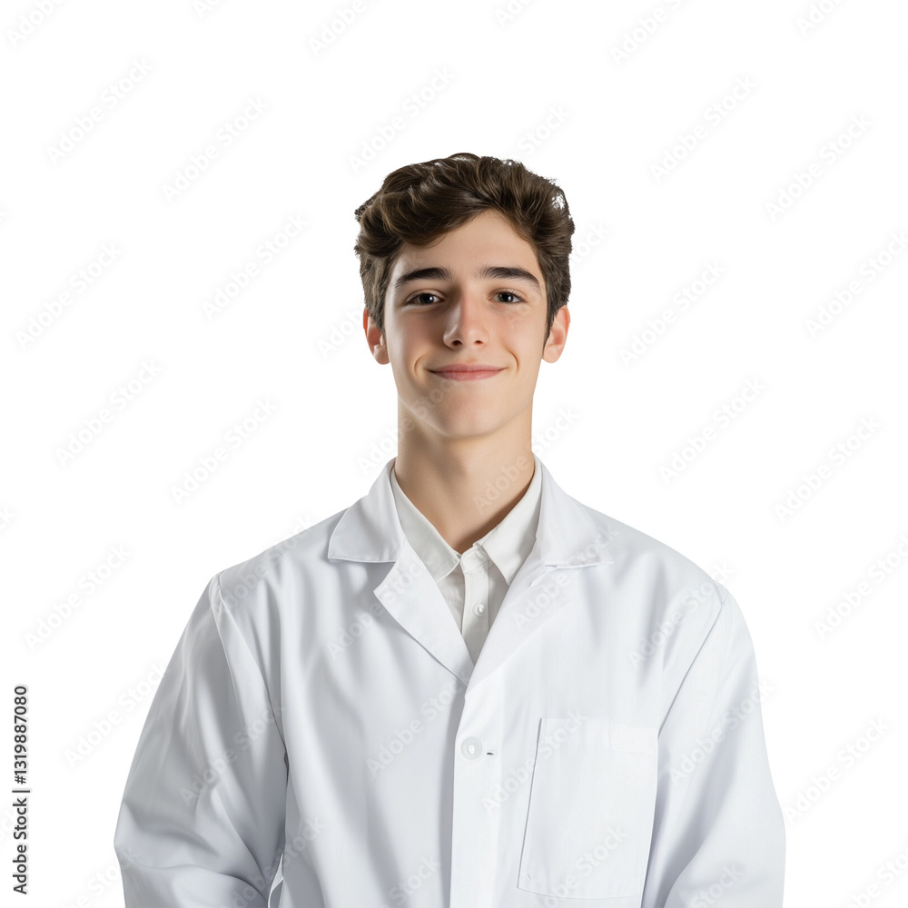 Handsome Male Doctor with Medical Coat Isolated Background Handsome Male Doctor with Medical Coat Isolated Background